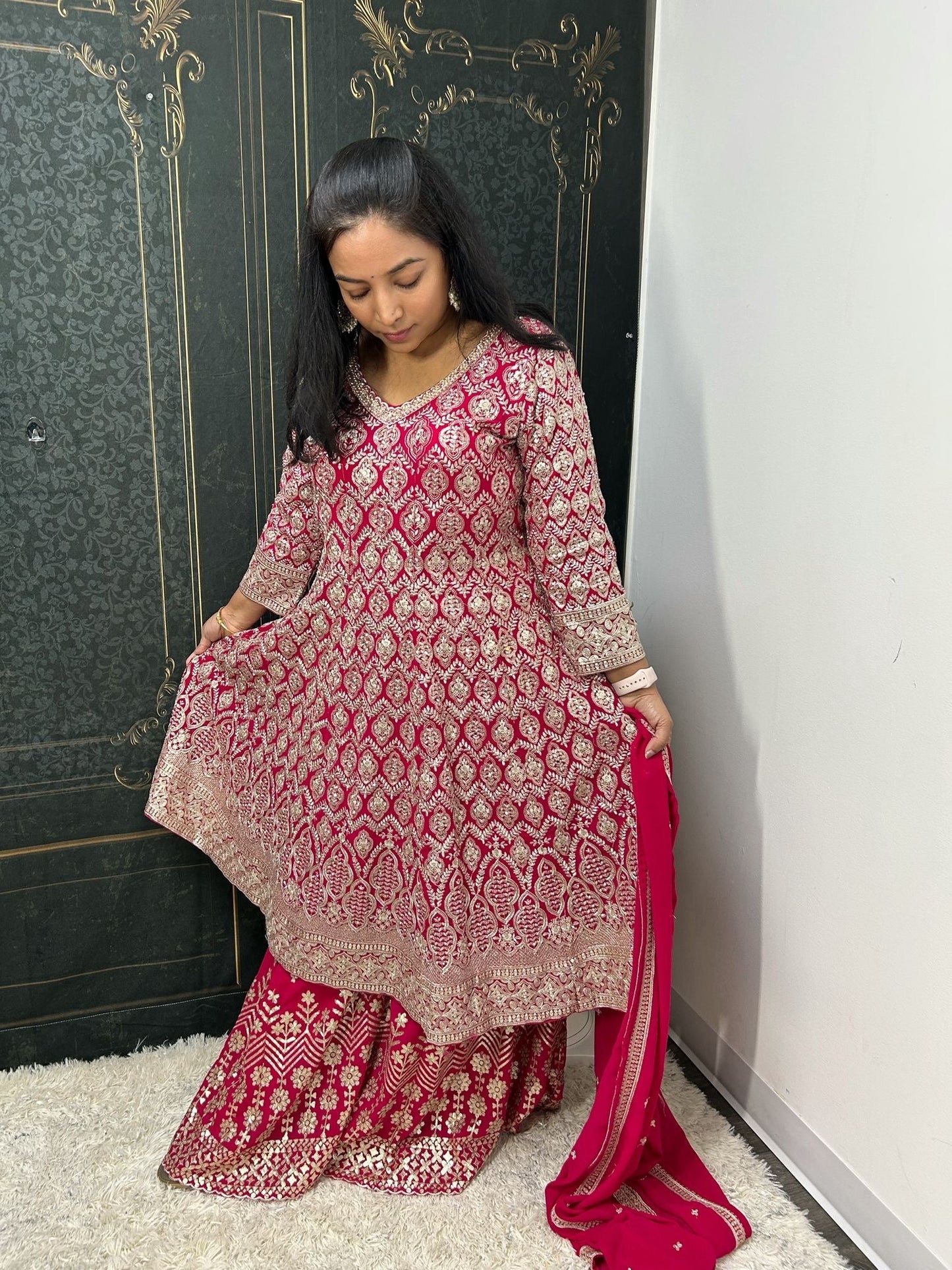 Heavy party wear sharara set