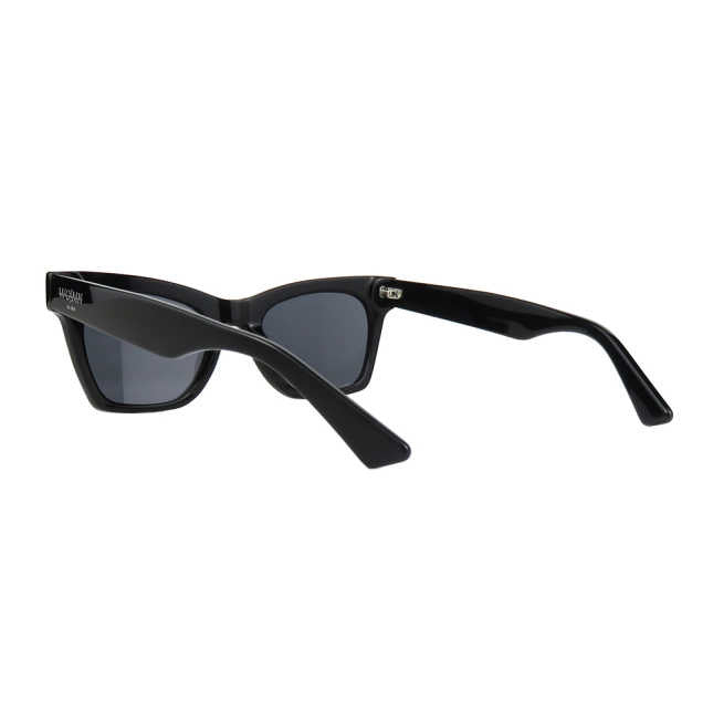 WO|MN Bold and sleek high quality square acetate frame sunglasses- black