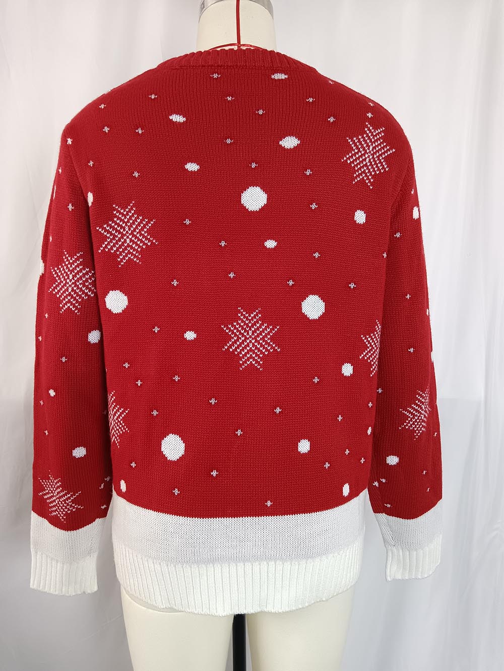 Women's Reindeer Jacquard Christmas Casual Ugly Sweater | NCS