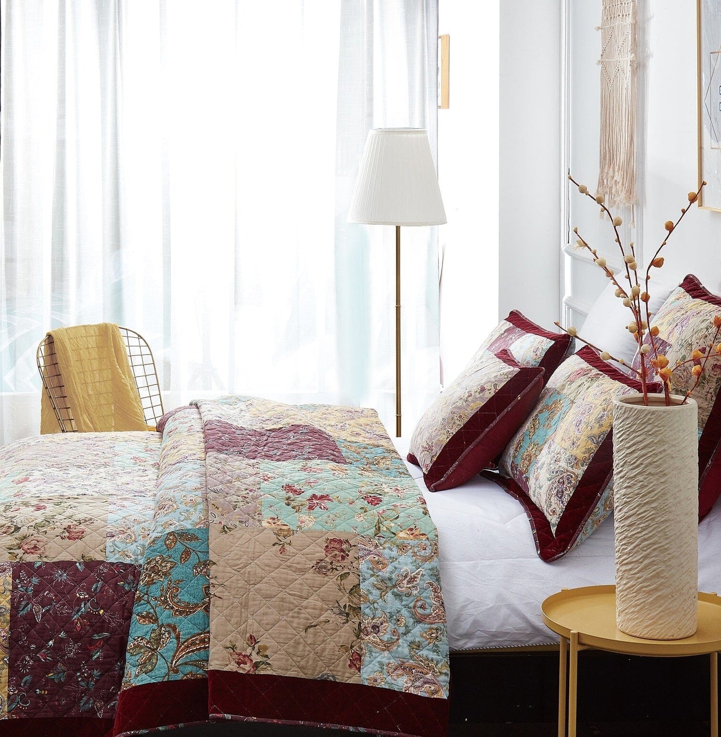 Random Mystery Box - Cotton Patchwork Quilted Bedspread Coverlet Set