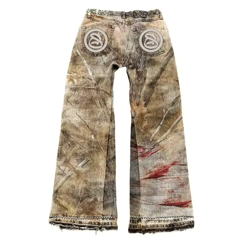 SAINT Camouflage Graffiti Jeans