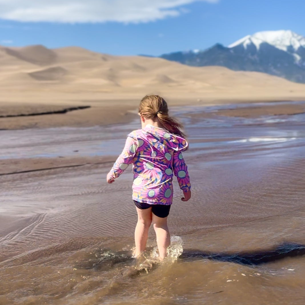 Alpine Daisy UPF 50 Kid's Sun Hoodie