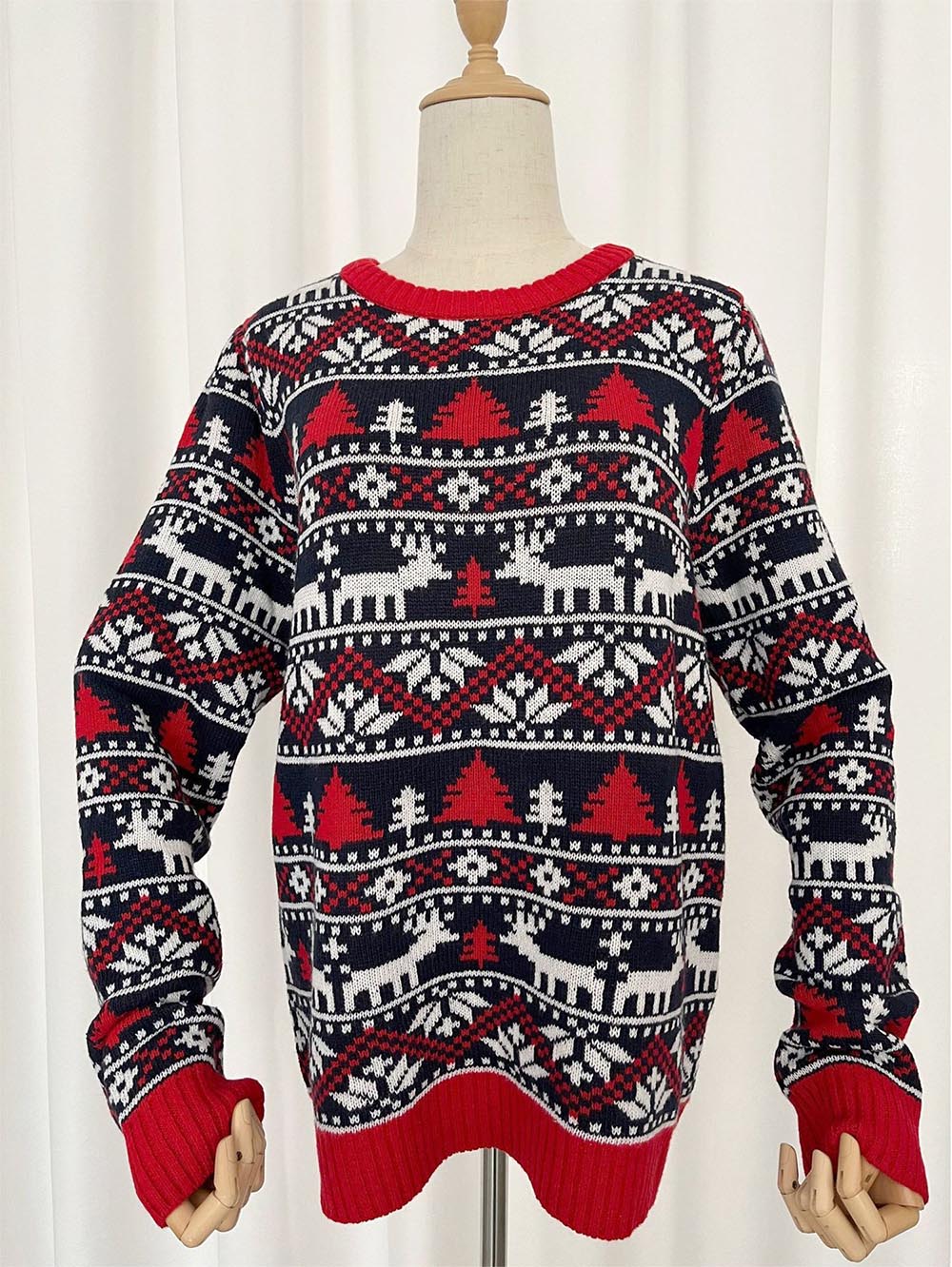 Womens Oversized Christmas Reindeer Sweater Size to XXXL | NCS