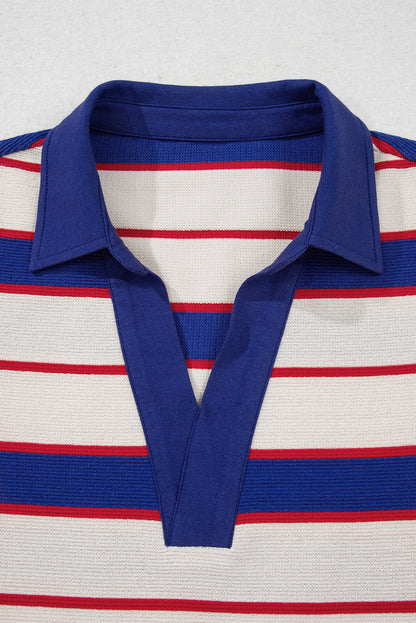 Genesis Stripe Polo Pullover Sweatshirt