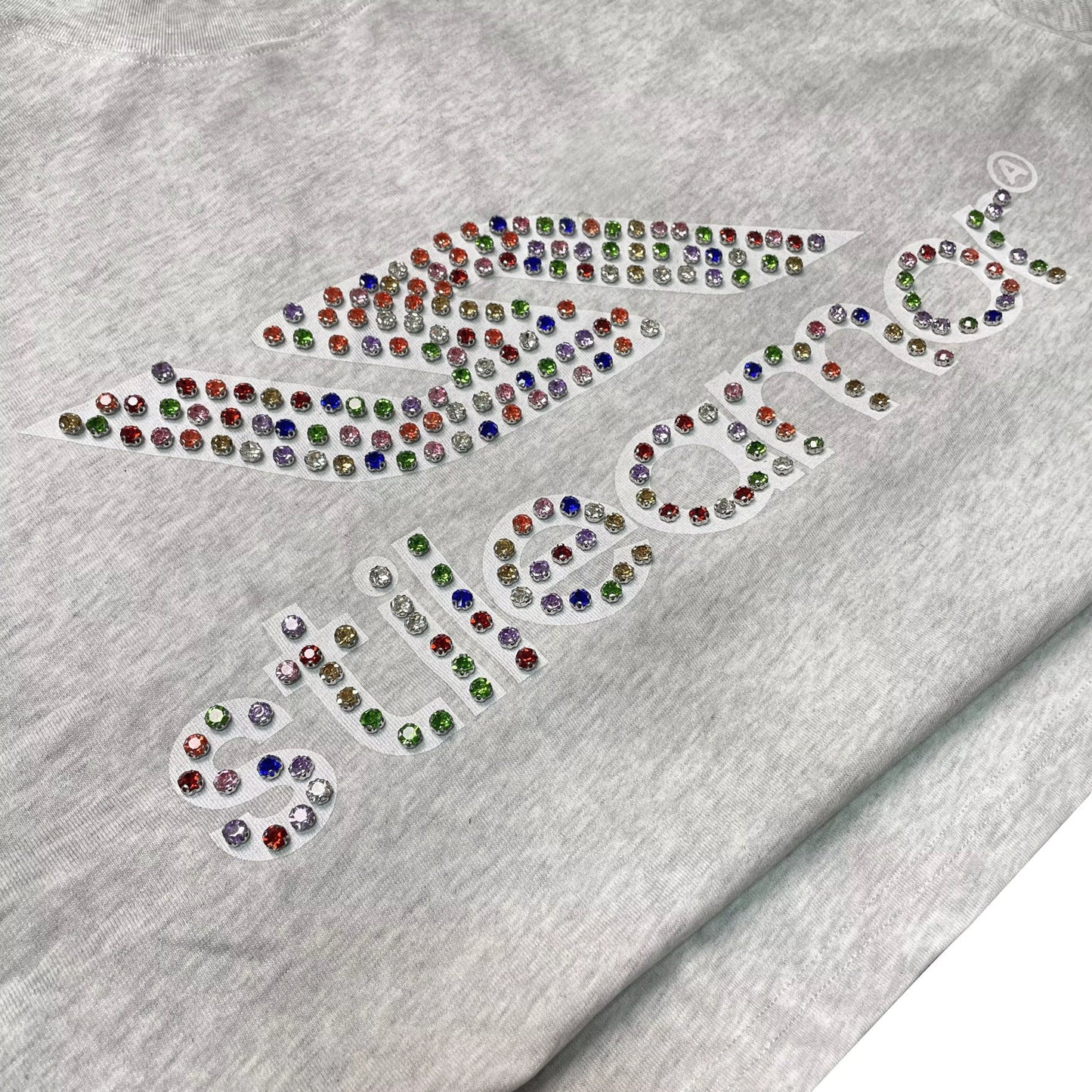 GREY COLORÃTO RHINESTONE TEE