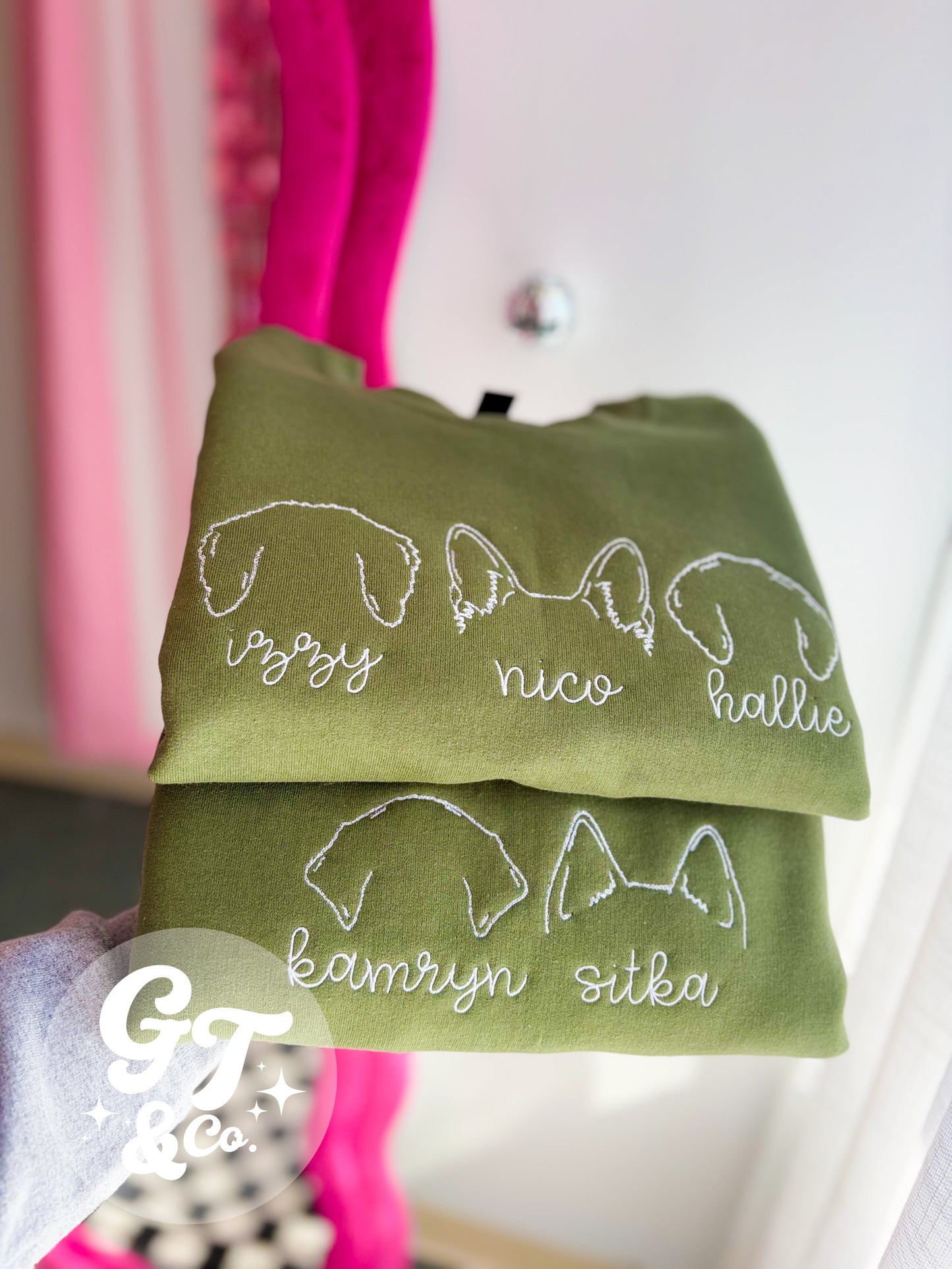 Custom Dog Embroidered Crewneck *MADE TO ORDER 10-15 BIZ DAYS*
