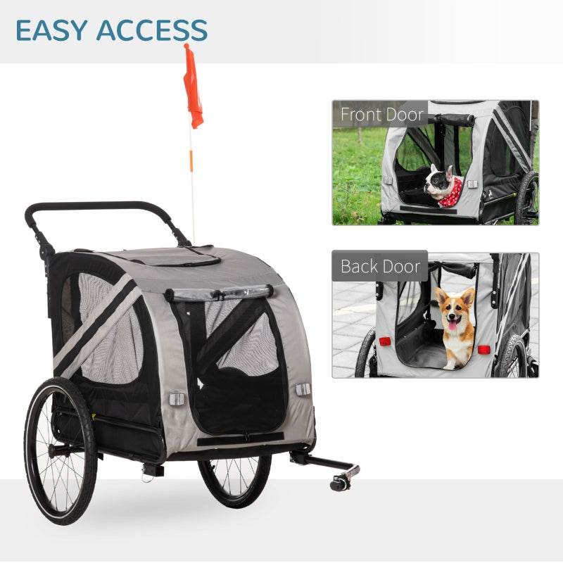 2-In-1 Pet Bike Trailer Stroller