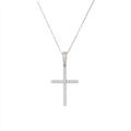 Moissanite Cross Necklace for Women – 925 Sterling Silver