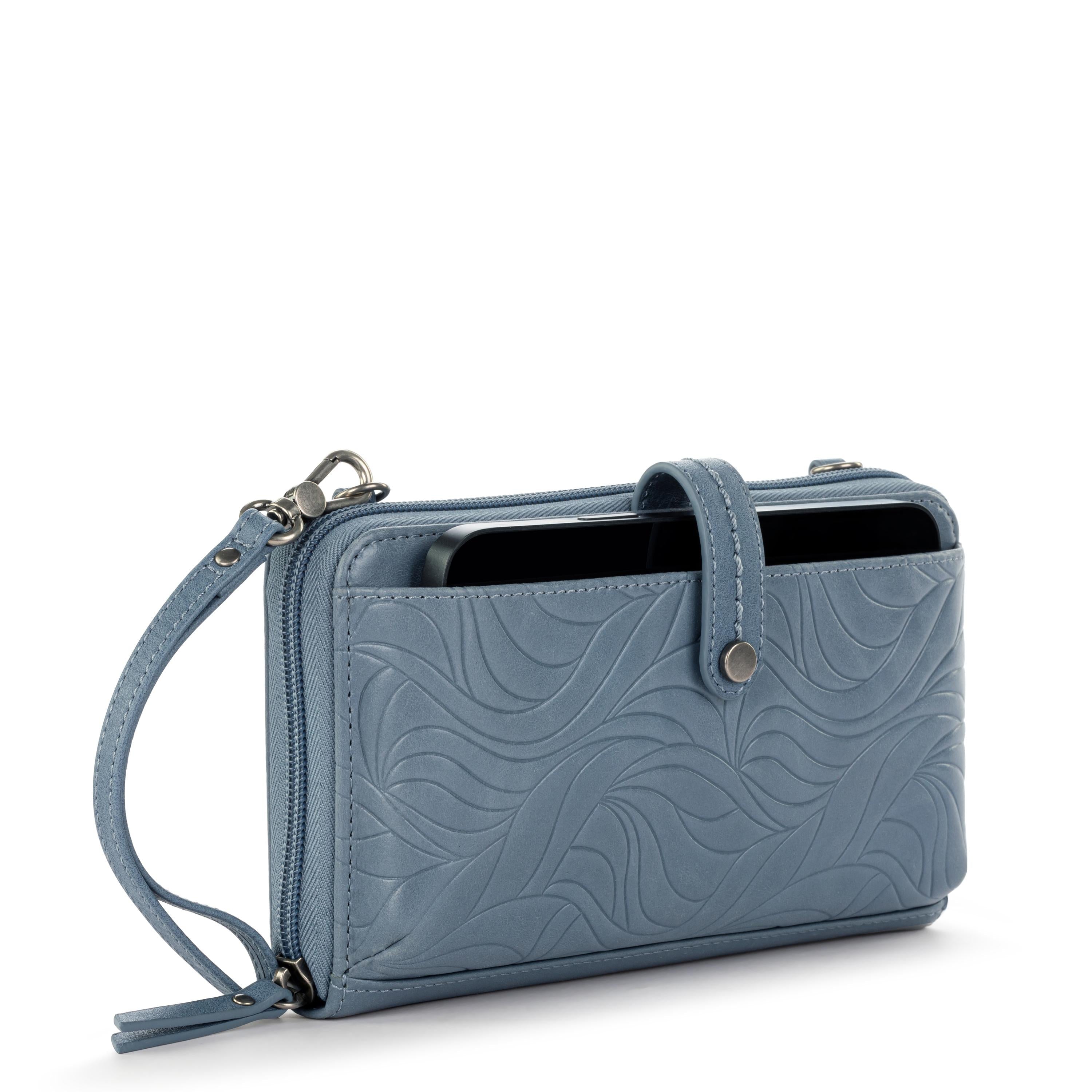 Iris Smartphone Wallet - Leather - Maritime Wave Embossed