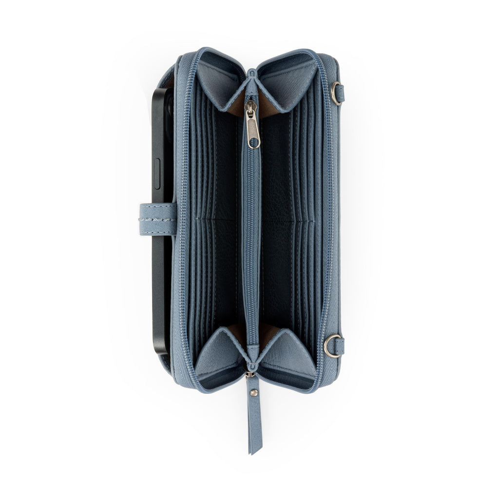 Iris Smartphone Wallet - Leather - Maritime Wave Embossed