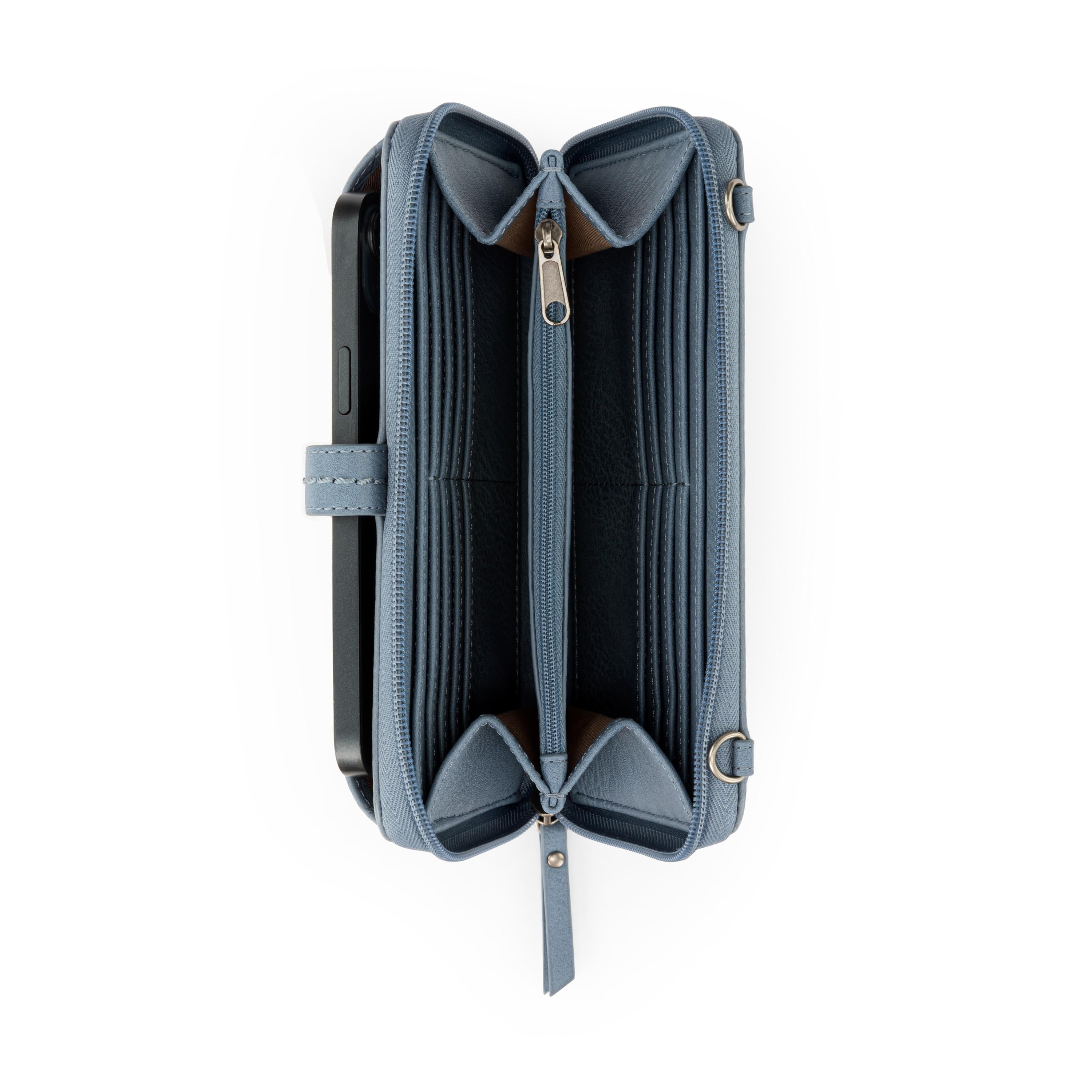 Iris Smartphone Wallet - Leather - Maritime Wave Embossed