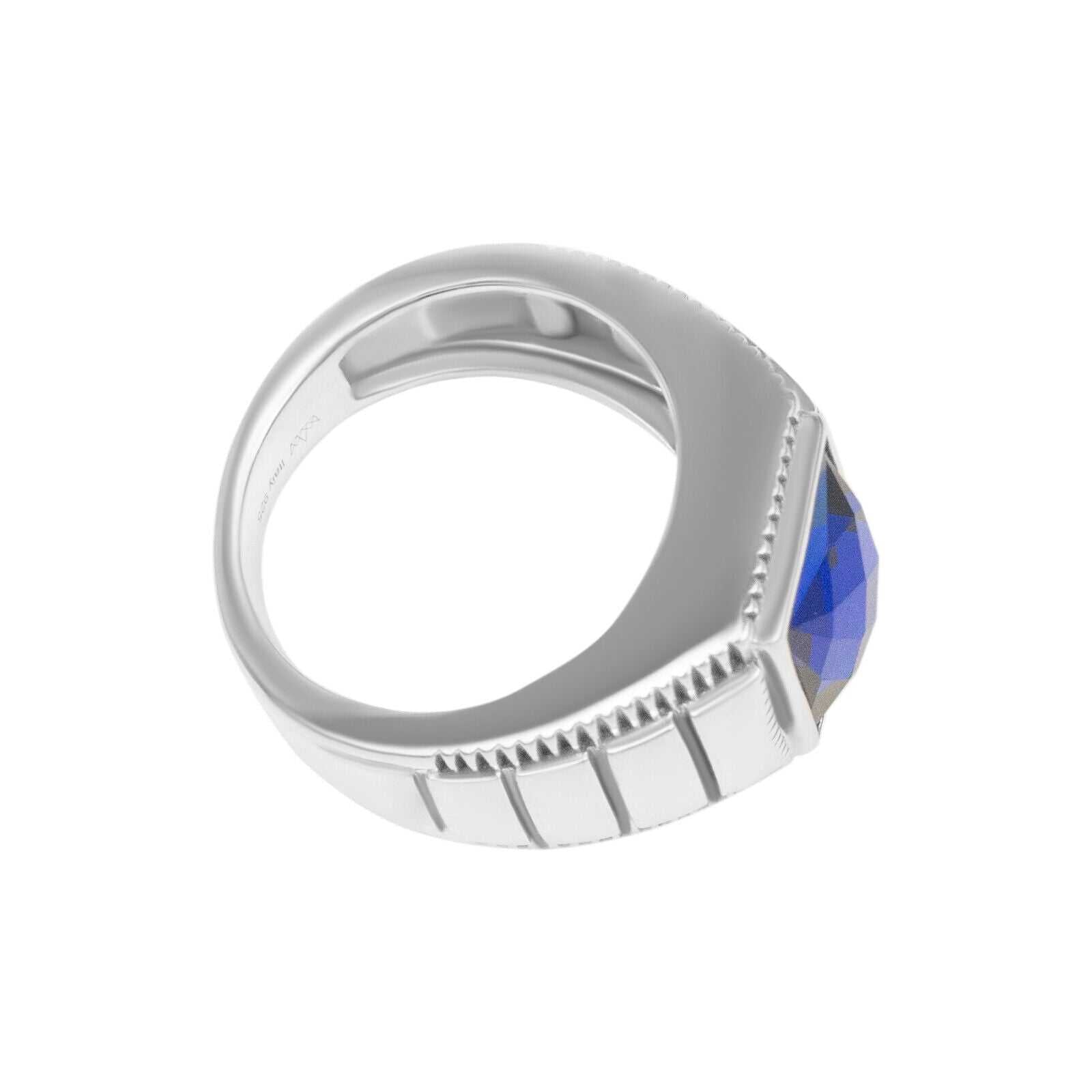 Bluu Crystal Ring - 925 Sterling Silver
