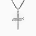 Nail Cross Pendant in 925 Sterling Silver