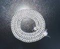 Mens Real Moissanite Iced Cuban Link Chain Solid 925 Sterling Silver Hip Hop