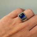Bluu Crystal Ring - 925 Sterling Silver