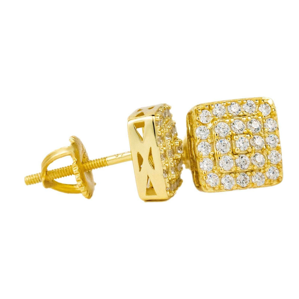 Square Shaped Stud Earrings