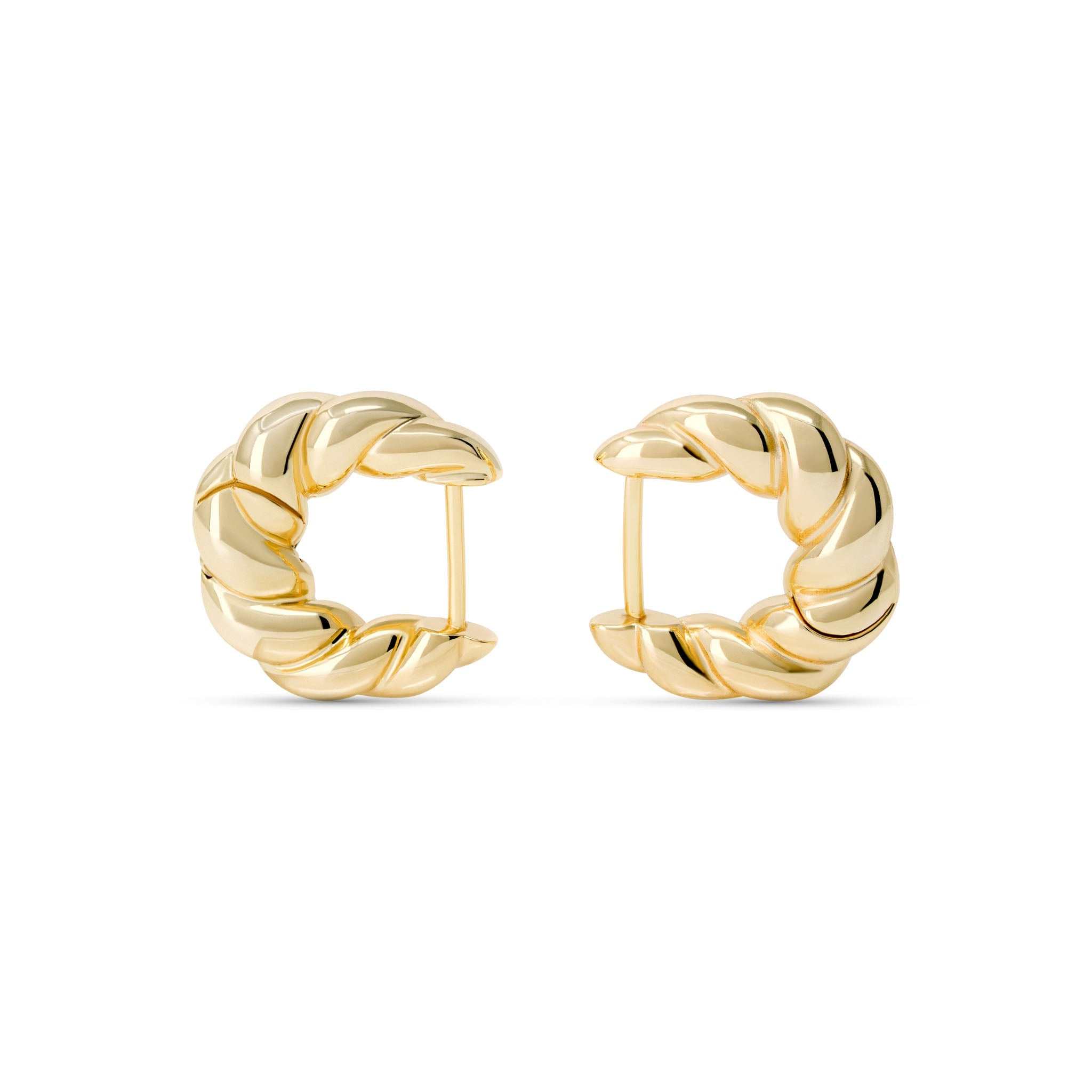 Twisted Croissant Hoop Earrings
