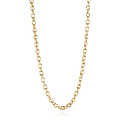 Charm Bar Necklaces - 18”, 24” 28” Cable Link 18k Gold Plated