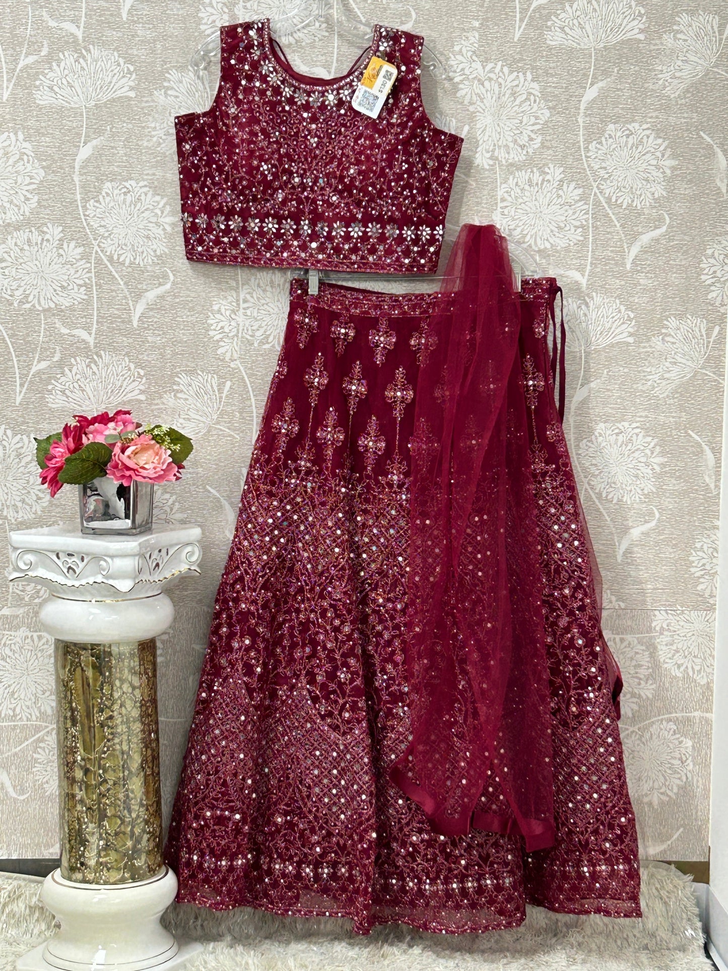 Heavy mirror work lehenga Choli set