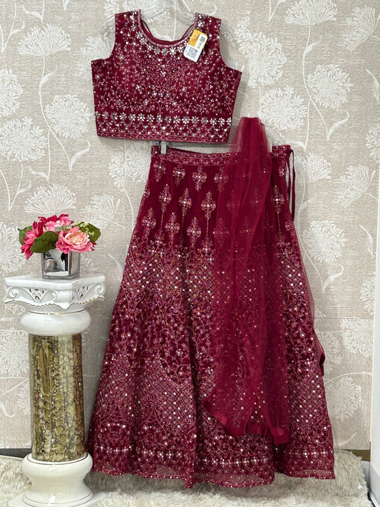 Heavy mirror work lehenga Choli set