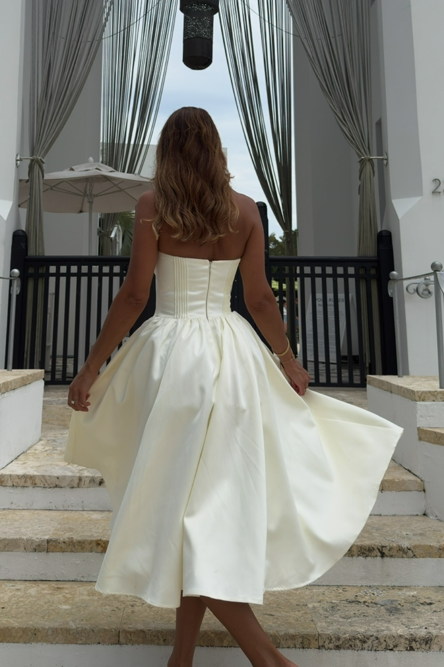 Eliana Satin Midi Dress