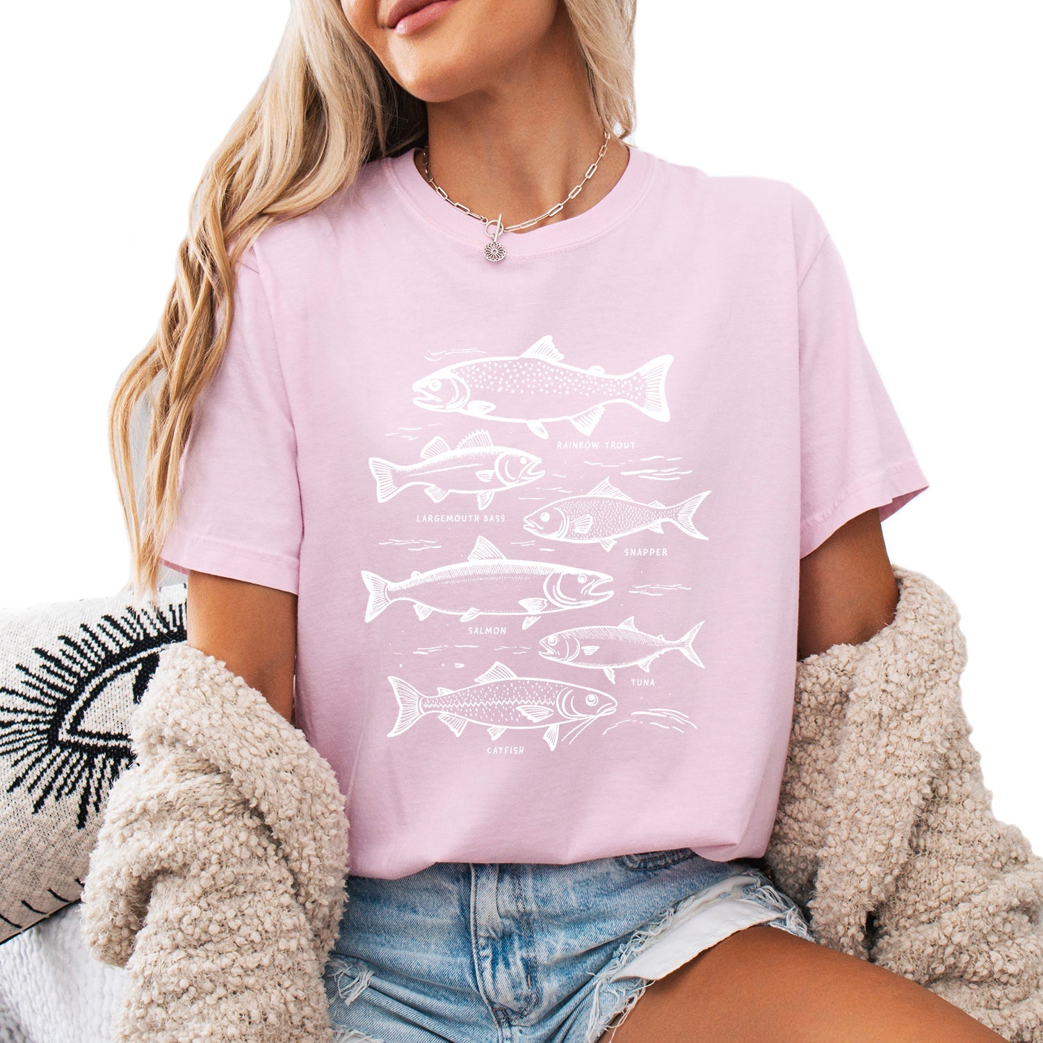 Sardines Salmon Fish Nature Camping Hiking Comfort Colors T Shirt (sketch)