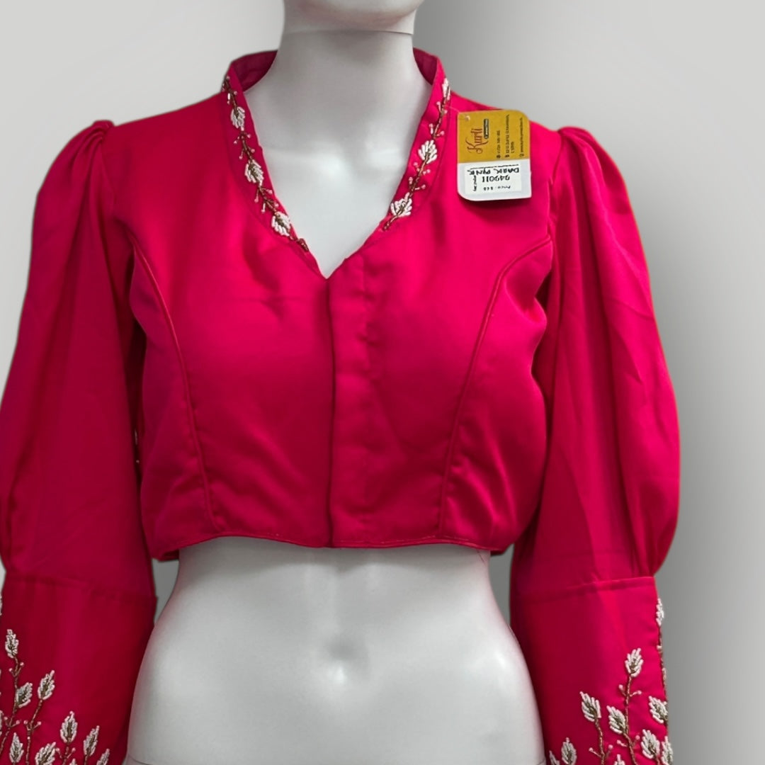 Hot pink : full sleeve blouse