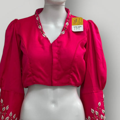 Hot pink : full sleeve blouse