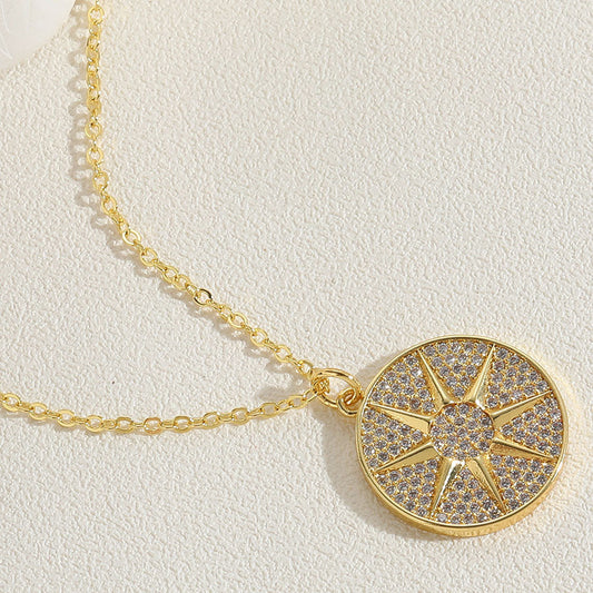 8 Point Golden Star Necklace