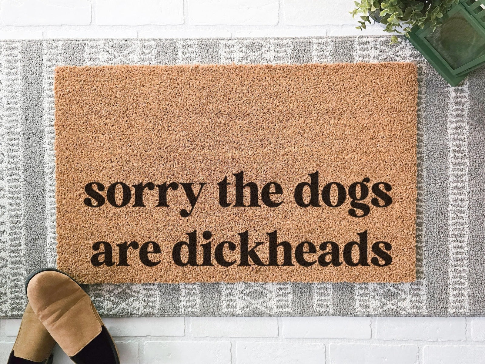 Sorry the Dogs Are Dickheads Doormat