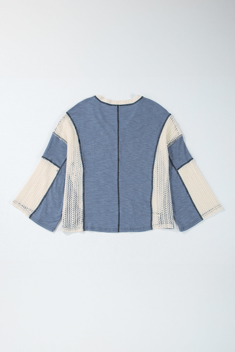 Ruby Crochet Detail Exposed Seam High Low Loose Top