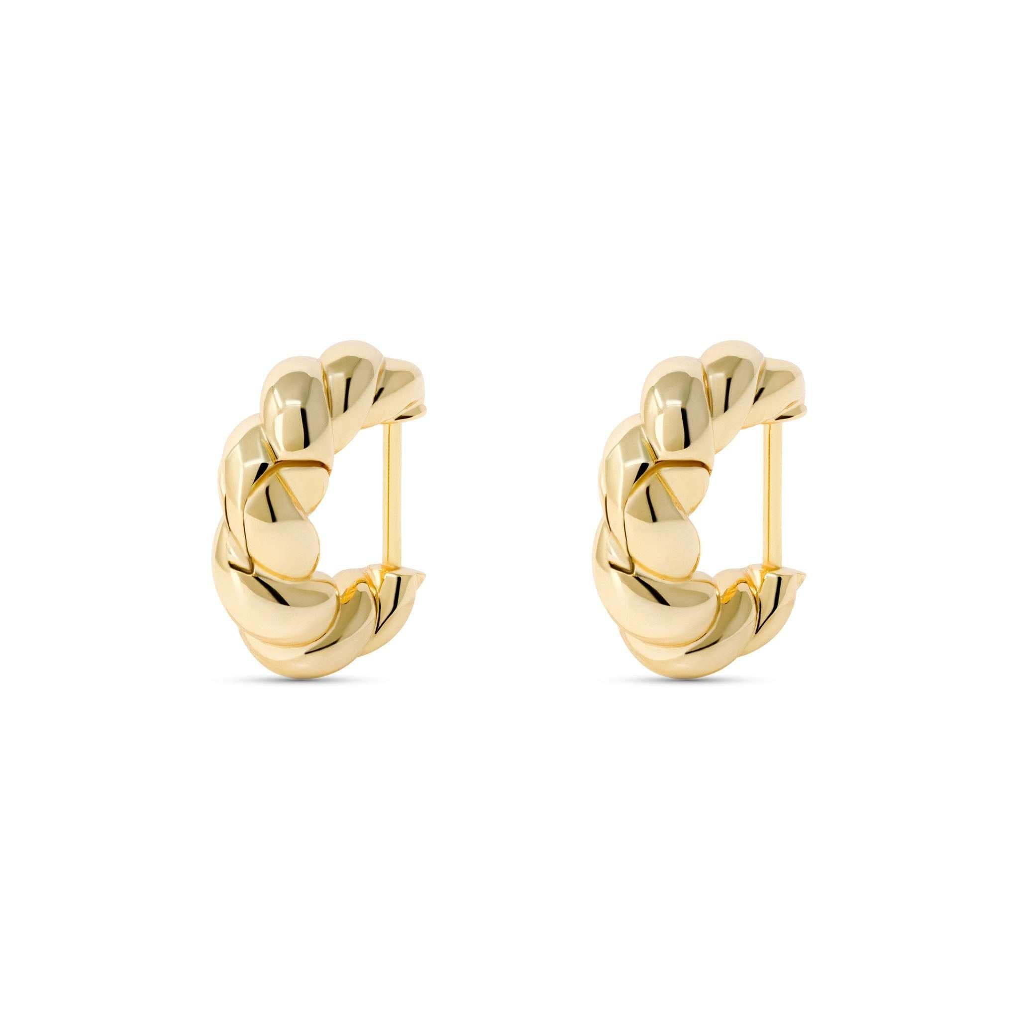 Twisted Croissant Hoop Earrings