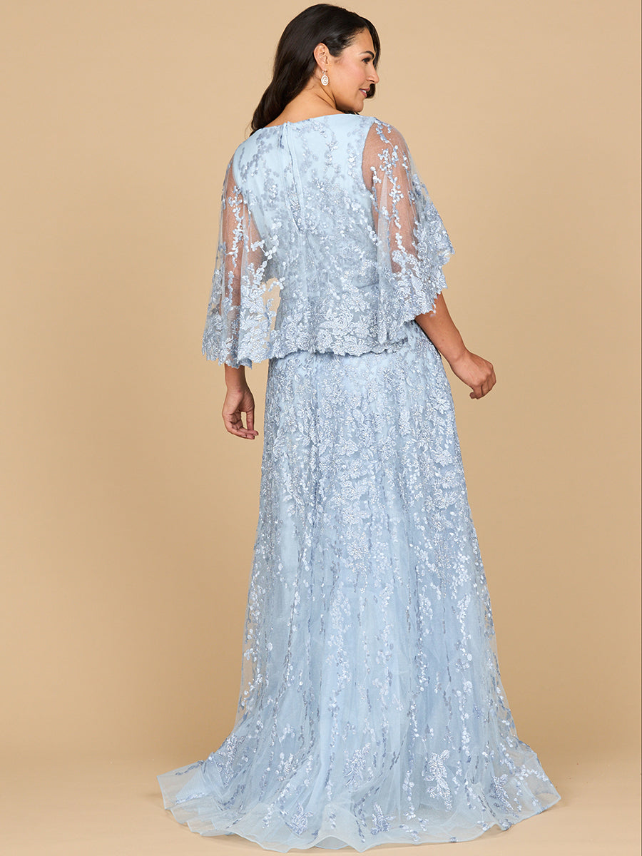 Lara 28881 - Cape Sleeve Mother's Gown