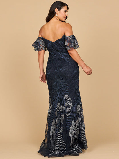 Lara 28884- Off Shoulder Mermaid Lace Gown
