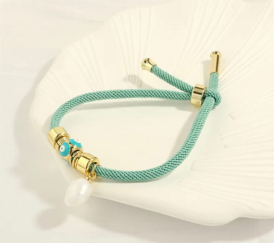 Evil Eye Pearl Bracelets