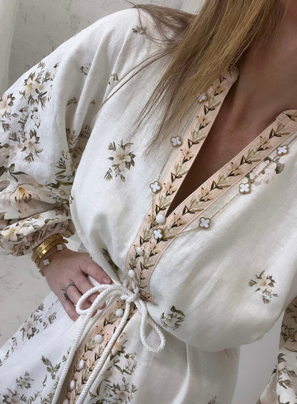 Long Pearl Shell Clover Necklace - Love. Luck. Hope & Faith