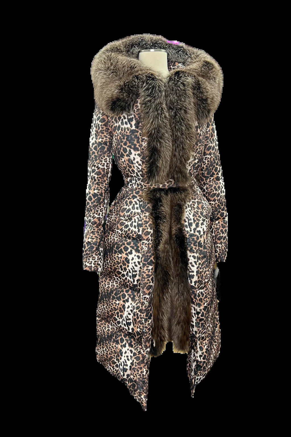 Genuine Silver Fox Down Insulated Parka