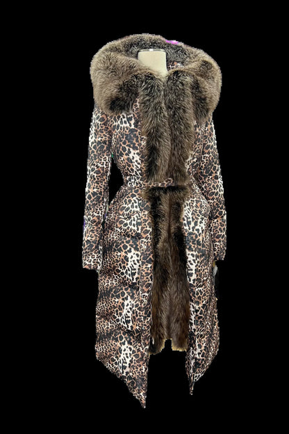 Genuine Silver Fox Down Insulated Parka