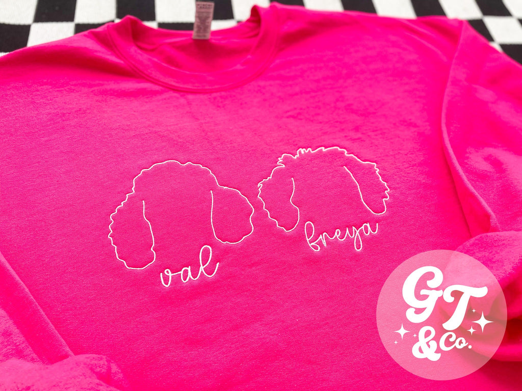 Custom Dog Embroidered Crewneck *MADE TO ORDER 10-15 BIZ DAYS*