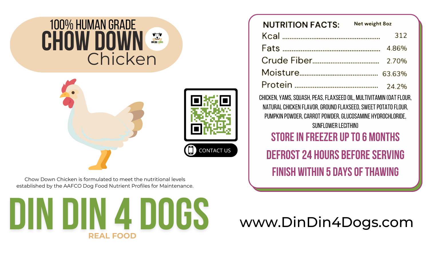 Chicken and Salmon Combo - case includes 24, 8oz meals