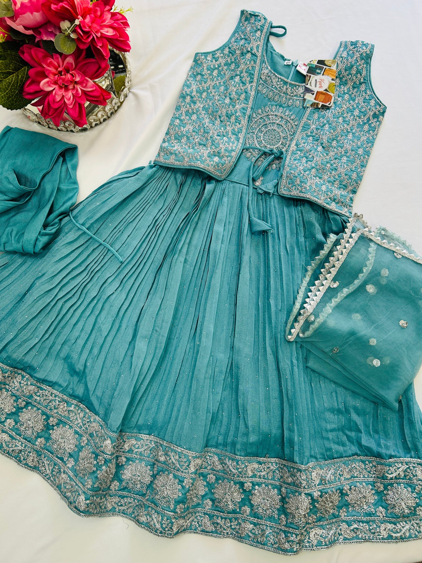 Kids Anarkali dress / long kurti set for young girls