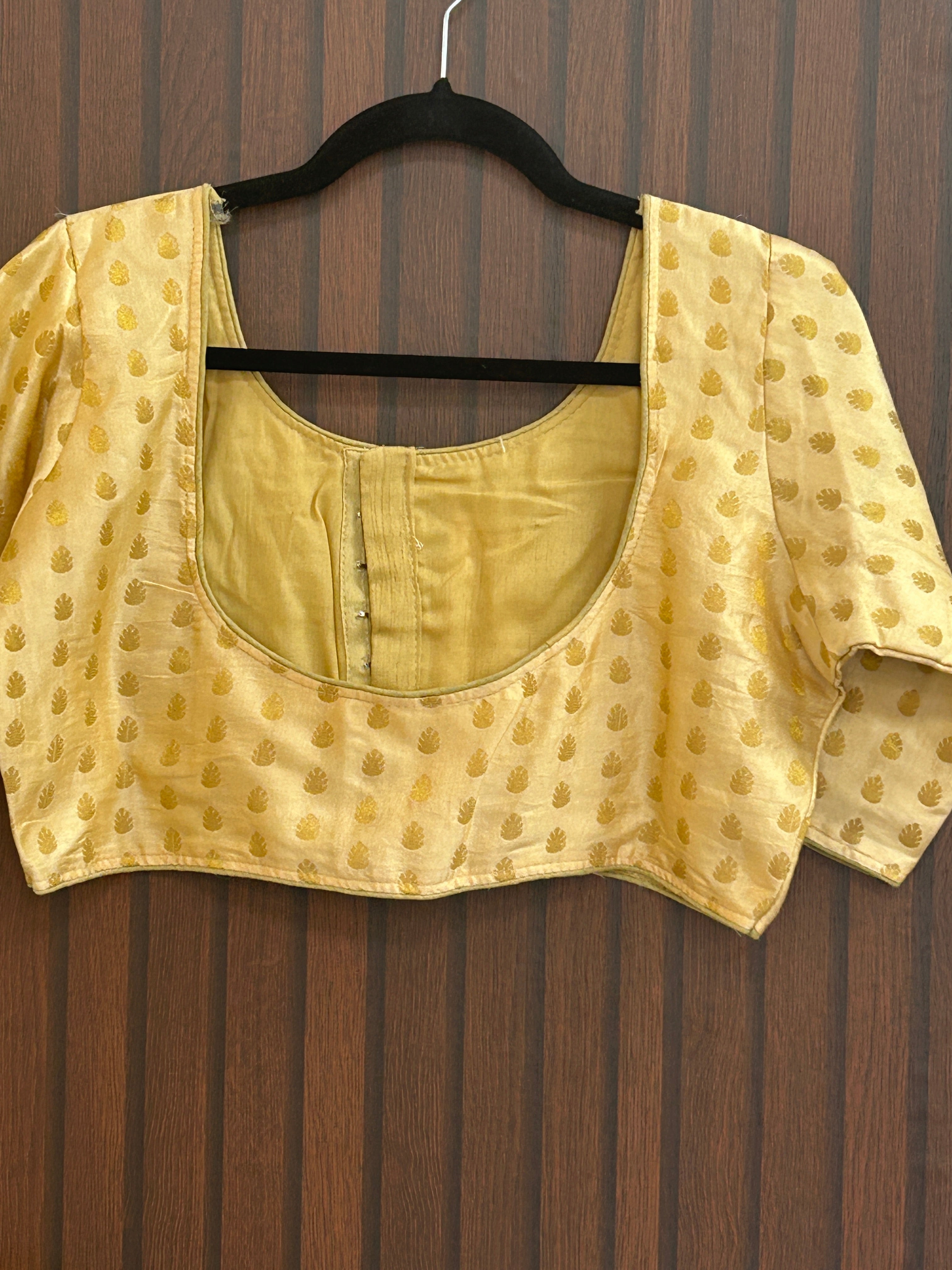 Golden blouse : light gold color: SALE
