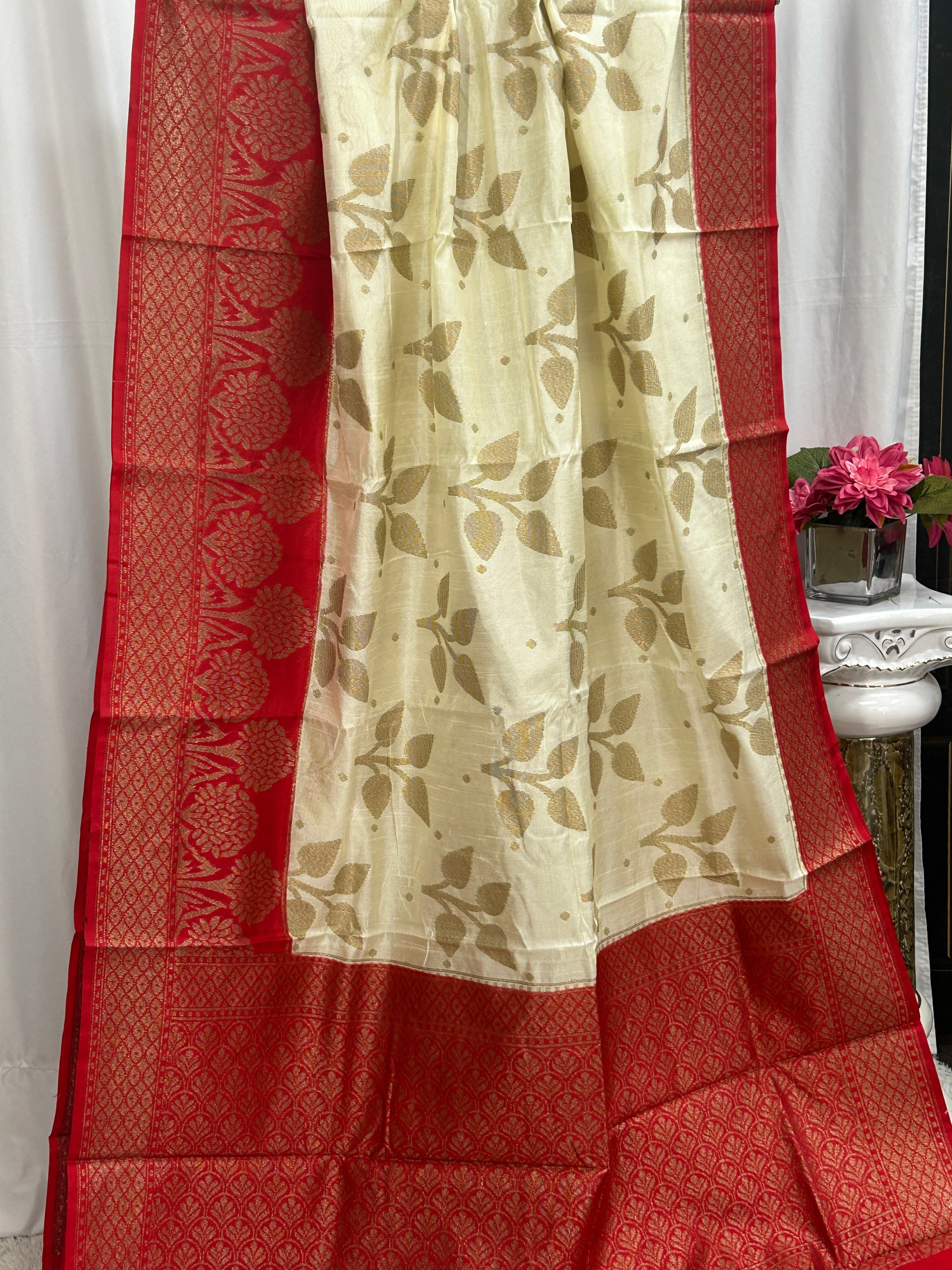 Khaddi banarasi saree | cotton silk