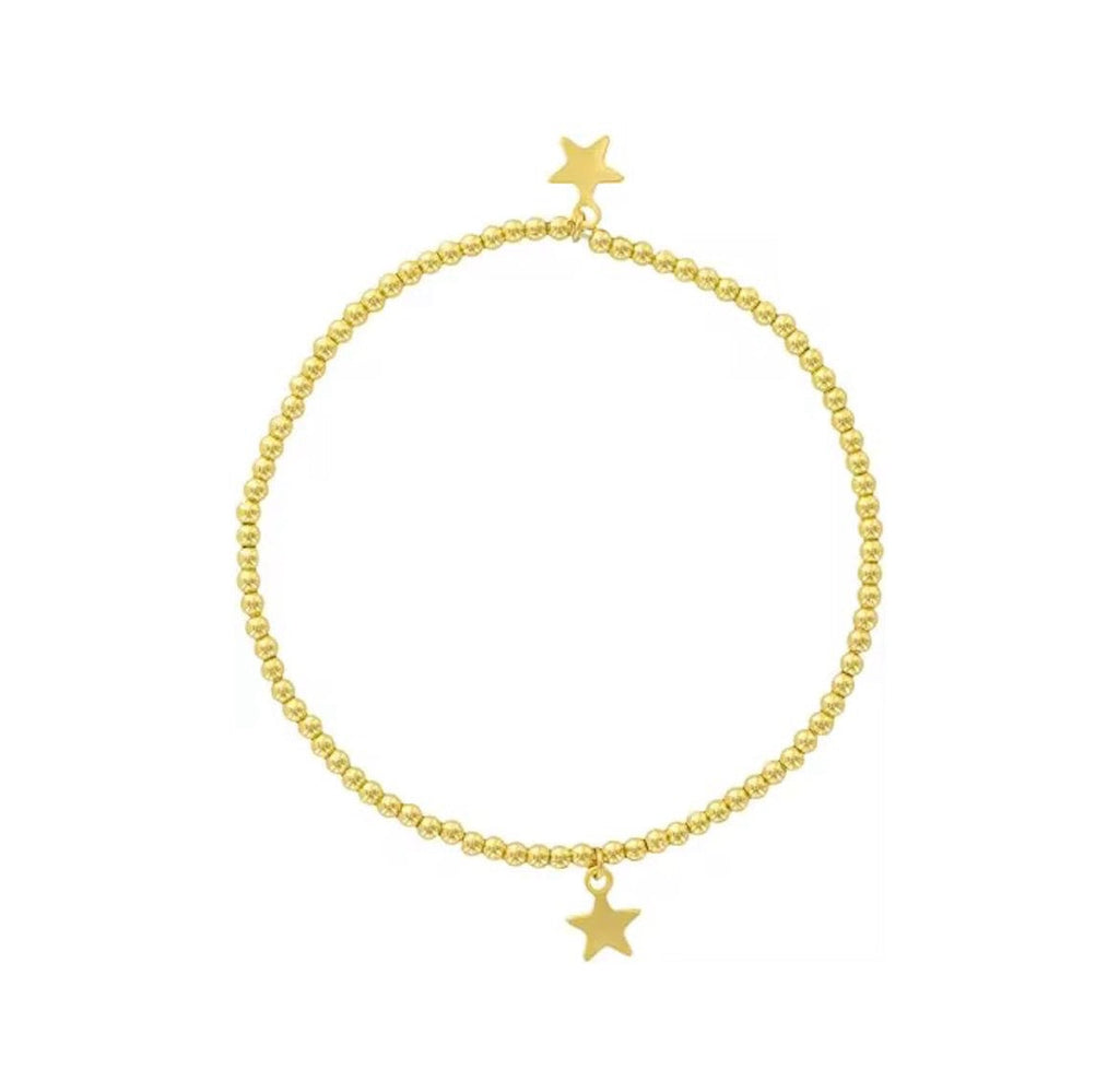 Classic Beaded Hearts, Stars & Smiles Waterproof Non-Tarnish Bracelets