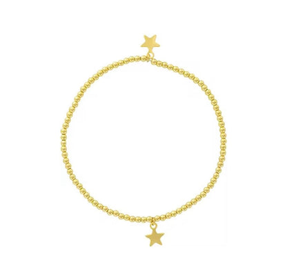 Classic Beaded Hearts, Stars & Smiles Waterproof Non-Tarnish Bracelets