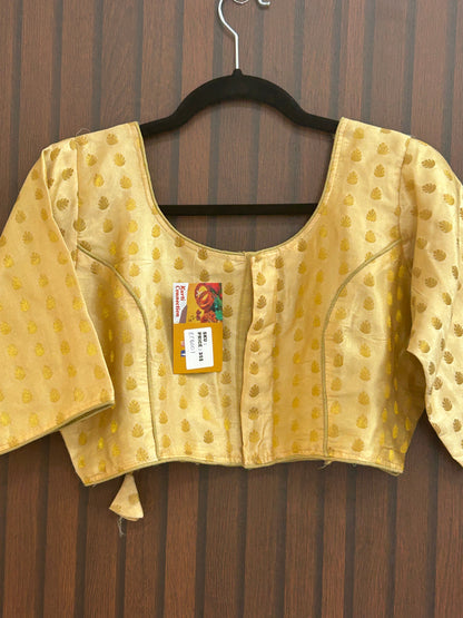 Golden blouse : light gold color: SALE