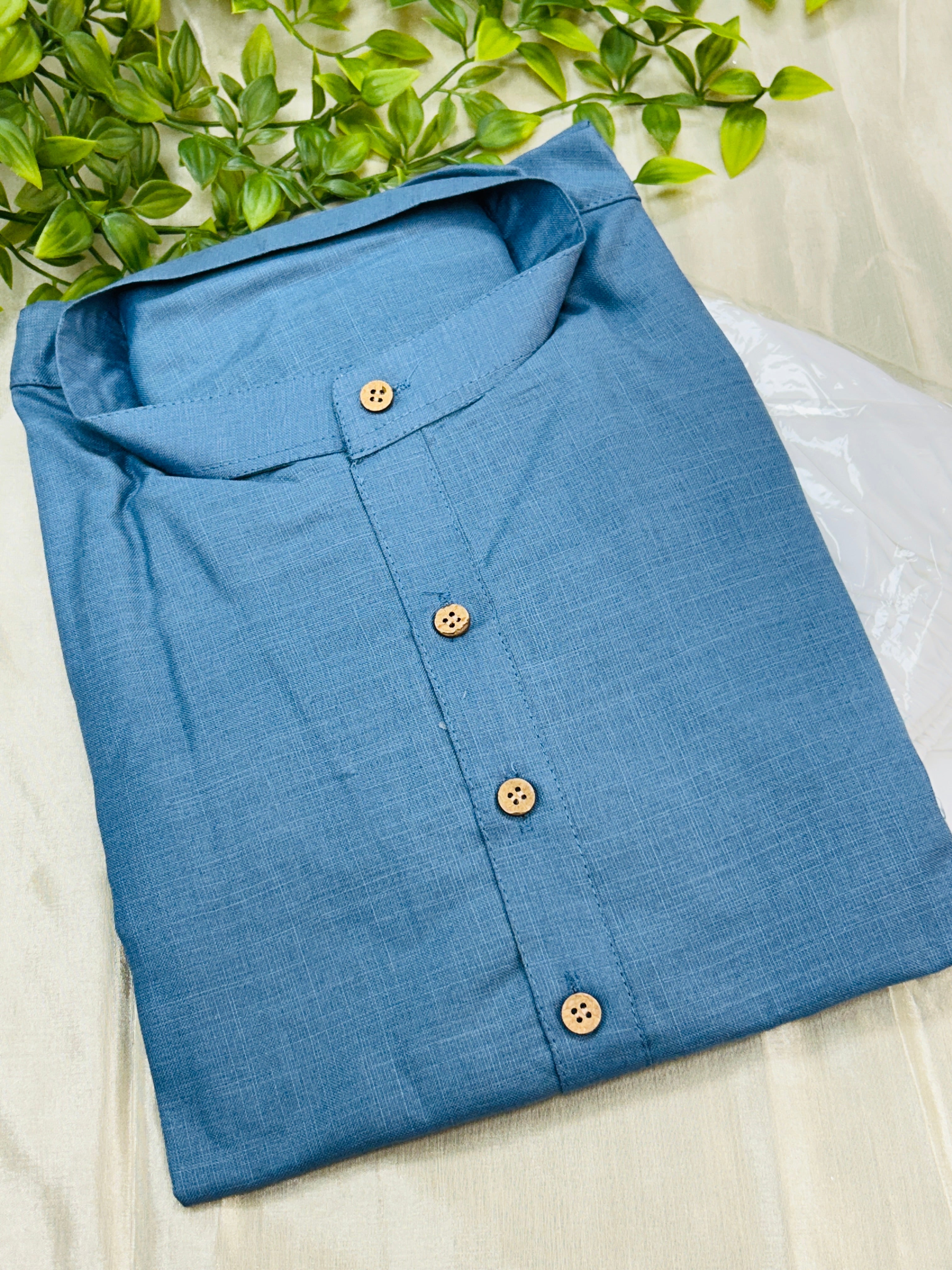 Grey cotton kurta set