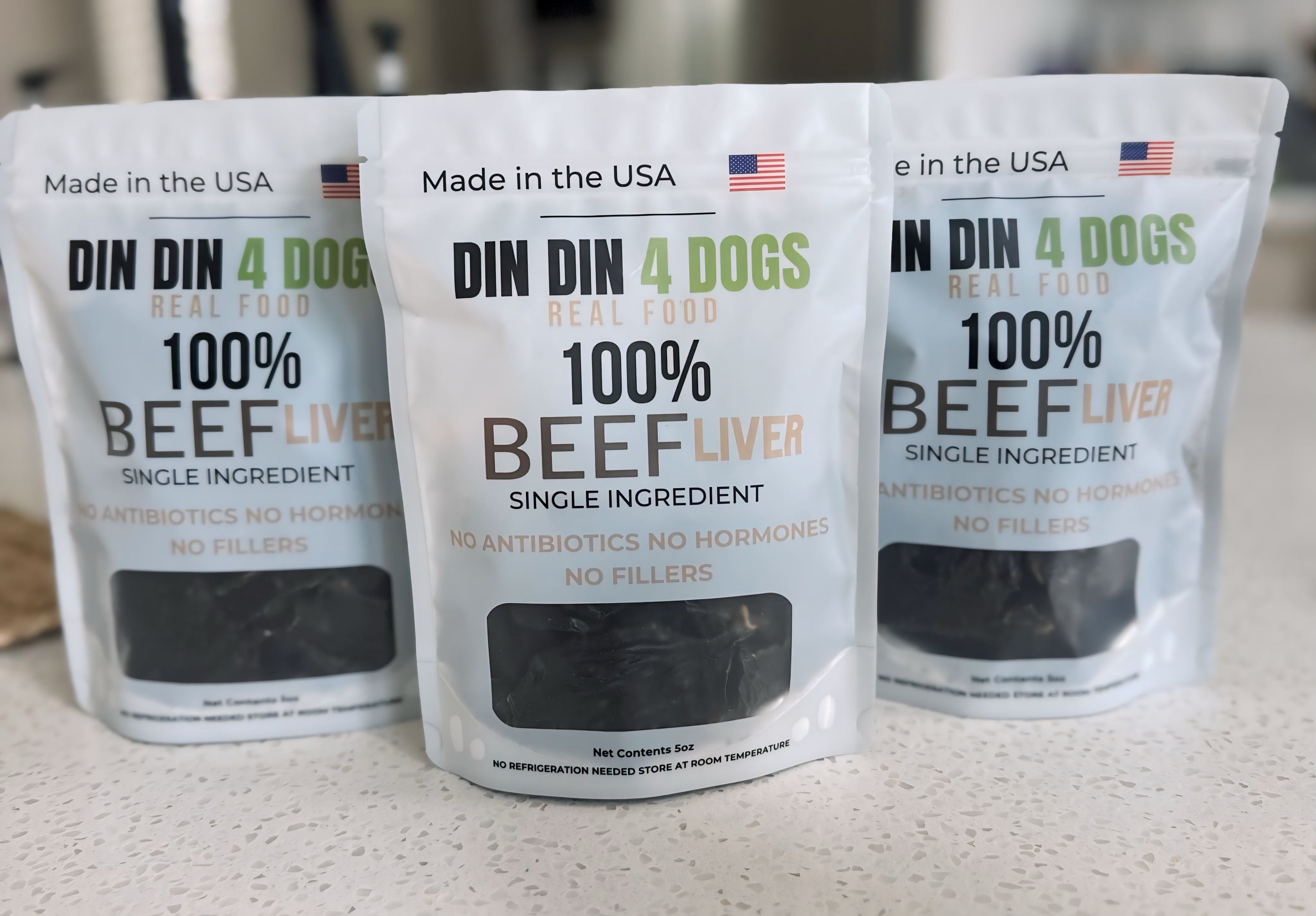 100% Beef Liver Dog Treats, 5 Ounce Bag, Single Ingredient, High Protein