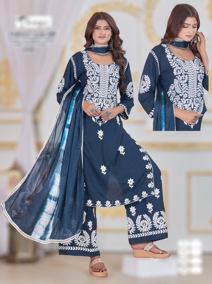 Gulab : Chikankari Kurti set