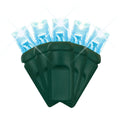 LED Mini Lights 5MM Aqua Twinkle Green Wire - 6" Spacing